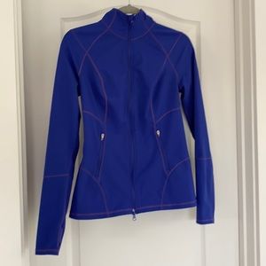 Zella Blue purple Stitch workout Jacket size S
